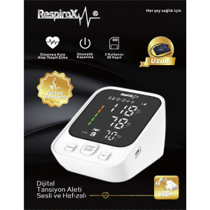 Koldan Tansiyon Aleti Türkçe Konuşan LED Ekran Respirox AXD-809 – Yeni