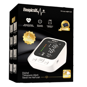 Koldan Tansiyon Aleti Türkçe Konuşan LED Ekran Respirox AXD-809 – Yeni